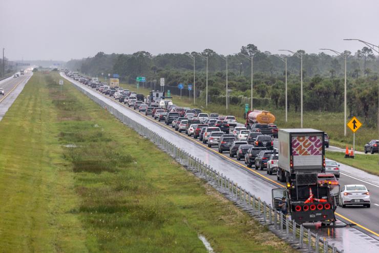 Evacuation During Hurricane Milton